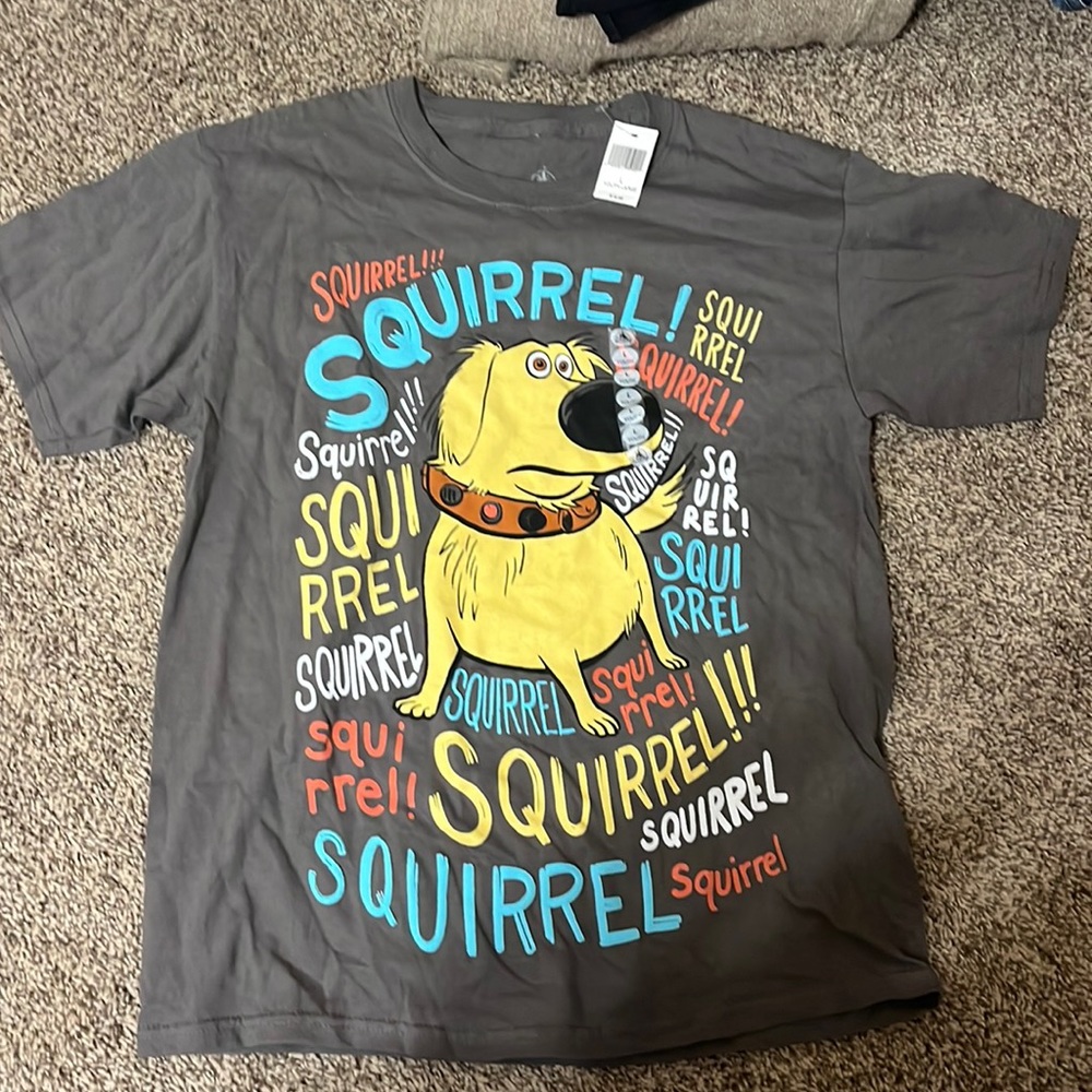 Disney Dug Days Squirrel T-shirt Youth Large Gray
